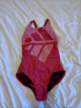 Girls' Red/Pink One-Piece Swim Suit - Kids Swim